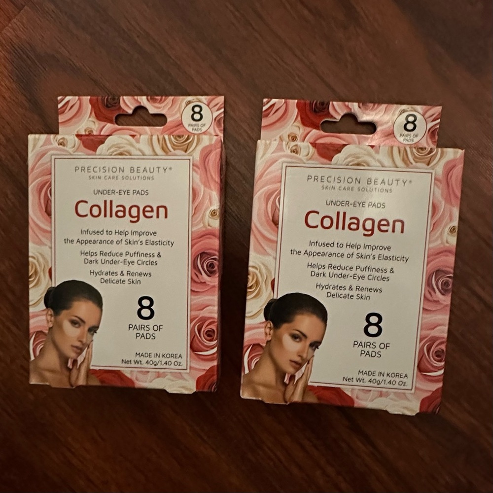 Precision Beauty Collagen Under-Eye Pads - 8 Pairs - 2 Boxes